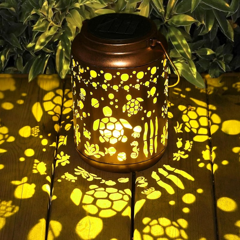 Buwheekoki Turtle Solar Lantern Outdoor Turtle Decor Garden Decor Waterproof Light Hanging Solar Lights Yard Decor, Christmas Gifts, Gifts for Women, Gifts for Mom, Gifts for Grandma - Image 1
